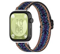 GIOPUEY Bracelet Compatible avec Huawei Watch Fit 3/4/4 Pro, Sangle tressée en nylon doux [unisexe] - ethnic style-A