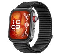 GIOPUEY Bracelet Compatible avec Huawei Watch Fit 4 Pro/Fit 4/3, Sangle tressée en nylon doux [unisexe] - Black