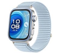 GIOPUEY Bracelet Compatible avec Huawei Watch Fit 4 Pro/Fit 4/3, Sangle tressée en nylon doux [unisexe] - Light Blue