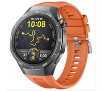 GIOPUEY Bracelet Compatible avec Huawei Watch GT 5 Pro 46mm, Souple Silicone Sangle Bracelet [Résistant à l'usure] [Respirant] Montre Bracelet - Orange