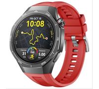 GIOPUEY Bracelet Compatible avec Huawei Watch GT 5 Pro 46mm, Souple Silicone Sangle Bracelet [Résistant à l'usure] [Respirant] Montre Bracelet - Red