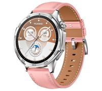 GIOPUEY Bracelet Compatible avec Huawei Watch GT 6/GT 5 46mm/GT6 Pro/GT5 Pro, cuir véritable Sangle Bracelet [Résistant à l'usure] [Respirant] Montre Bracelet - Pink