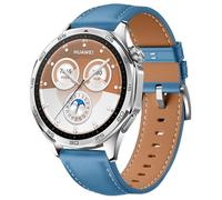 GIOPUEY Bracelet Compatible avec Huawei Watch GT 6/GT 5 46mm/GT6 Pro/GT5 Pro, cuir véritable Sangle Bracelet [Résistant à l'usure] [Respirant] Montre Bracelet - blue