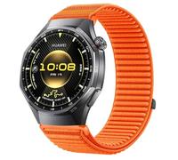 GIOPUEY Bracelet Compatible avec Huawei Watch GT 6 Pro 46mm, Nylon Réglable Boucle Nylon Respirant Sport Loop Bracelet Extérieur Strap Band - Orange