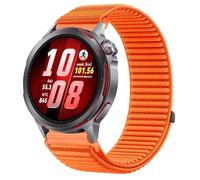 GIOPUEY Bracelet Compatible avec Huawei Watch GT Runner 2, Nylon Réglable Boucle Nylon Respirant Sport Loop Bracelet Extérieur Strap Band - Orange