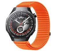 GIOPUEY Bracelet Compatible avec Huawei Watch GT6 46mm/GT6 Pro/GT5 46mm/GT5 Pro, Nylon Réglable Boucle Nylon Respirant Sport Loop Bracelet Extérieur Strap Band - Orange