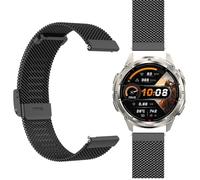 GIOPUEY Bracelet Compatible avec KOSPET TANK T3 ULTRA 2, 22mm Bracelet en acier inoxydable tressé [Résistant à l'usure] - black