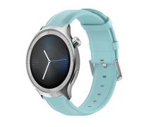 GIOPUEY Bracelet Compatible avec Motorola Moto Watch 2026, cuir véritable Sangle Bracelet [Résistant à l'usure] [Respirant] - Blue