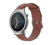 GIOPUEY Bracelet Compatible avec Motorola Moto Watch 2026, cuir véritable Sangle Bracelet [Résistant à l'usure] [Respirant] - Brown