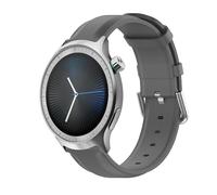 GIOPUEY Bracelet Compatible avec Motorola Moto Watch 2026, cuir véritable Sangle Bracelet [Résistant à l'usure] [Respirant] - Grey