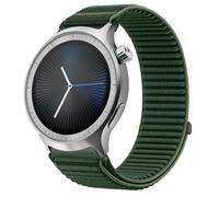 GIOPUEY Bracelet Compatible avec Motorola Moto Watch 2026, Nylon Réglable Boucle Nylon Respirant Sport Loop Bracelet Extérieur Strap Band - DarkGreen