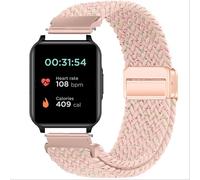 GIOPUEY Bracelet Compatible avec Motorola Moto Watch 70, Sangle tressée en Nylon Doux [Unisexe] - Pink