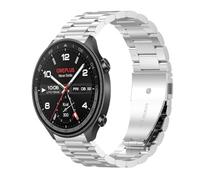 GIOPUEY Bracelet Compatible avec OnePlus Watch 2R, Acier Inoxydable Sangle Bracelet [Résistant à l'usure] Montre Bracelet - Silver