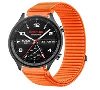 GIOPUEY Bracelet Compatible avec OnePlus Watch 2R, Nylon Réglable Boucle Nylon Respirant Sport Loop Bracelet Extérieur Strap Band - Orange