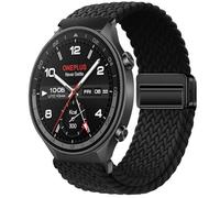 GIOPUEY Bracelet Compatible avec OnePlus Watch 2R, Sangle tressée en Nylon Doux [Unisexe] - Black