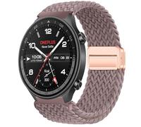 GIOPUEY Bracelet Compatible avec OnePlus Watch 2R, Sangle tressée en Nylon Doux [Unisexe] - Purple