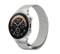 GIOPUEY Bracelet Compatible avec OnePlus Watch 3/2/2R, Bracelet en Acier Inoxydable tressé [Résistant à l'usure] Montre Bracelet - Silver