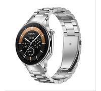 GIOPUEY Bracelet Compatible avec OnePlus Watch 3, Acier Inoxydable Sangle Bracelet [Résistant à l'usure] Montre Bracelet - Silver