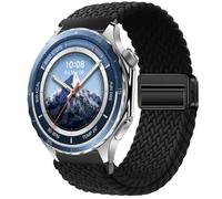 GIOPUEY Bracelet Compatible avec OnePlus Watch 3, Sangle tressée en Nylon Doux [Unisexe] - Black