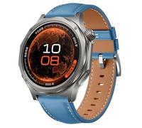 GIOPUEY Bracelet Compatible avec OnePlus Watch 4/Oppo Watch X3, Cuir véritable Sangle Montre Bracelet [Résistant à l'usure] [Respirant] - Navy Blue