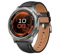 GIOPUEY Bracelet Compatible avec OnePlus Watch 4/Oppo Watch X3, Cuir véritable Sangle Montre Bracelet [Résistant à l'usure] [Respirant] - Black