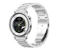 GIOPUEY Bracelet Compatible avec OPPO Watch S, Acier inoxydable Sangle Bracelet [Résistant à l'usure] - silver