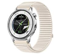 GIOPUEY Bracelet Compatible avec OPPO Watch S, Nylon Réglable Boucle Nylon Respirant Sport Loop Bracelet Extérieur Strap Band - Beige