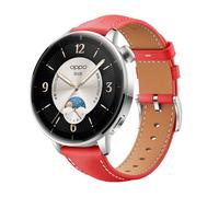 GIOPUEY Bracelet Compatible avec Oppo Watch X2 Mini, cuir véritable Sangle Montre Bracelet [Résistant à l'usure] [Respirant] - Red
