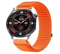 GIOPUEY Bracelet Compatible avec Oppo Watch X2, Nylon Réglable Boucle Nylon Respirant Sport Loop Bracelet Extérieur Strap Band - Orange