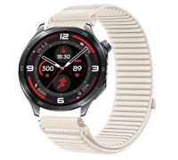 GIOPUEY Bracelet Compatible avec Oppo Watch X2, Nylon Réglable Boucle Nylon Respirant Sport Loop Bracelet Extérieur Strap Band - Beige