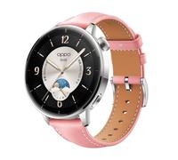 GIOPUEY Bracelet Compatible avec Oppo Watch X3 mini, cuir véritable Sangle Montre Bracelet [Résistant à l'usure] [Respirant] - Pink