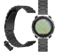 GIOPUEY Bracelet Compatible avec Polar Grit X2, Acier inoxydable Sangle Bracelet [Résistant à l'usure] - black