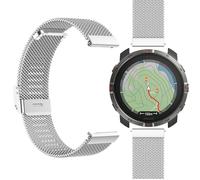 GIOPUEY Bracelet Compatible avec Polar Grit X2, Bracelet en acier inoxydable tressé [Résistant à l'usure] - silver