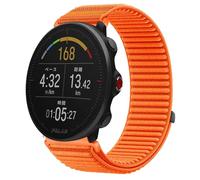 GIOPUEY Bracelet Compatible avec Polar Vantage M, Nylon Réglable Boucle Nylon Respirant Sport Loop Bracelet Extérieur Strap Band - Orange