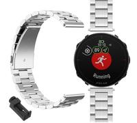 GIOPUEY Bracelet Compatible avec Polar Vantage M2, Acier inoxydable Sangle Bracelet [Résistant à l'usure] - silver