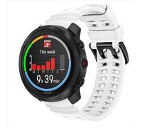 GIOPUEY Bracelet Compatible avec Polar Vantage M3, Souple Silicone Sangle Bracelet [Résistant à l'usure] [Respirant] Montre Bracelet - White