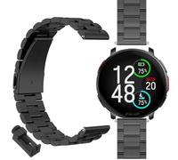GIOPUEY Bracelet Compatible avec Polar Vantage V3, Acier inoxydable Sangle Bracelet [Résistant à l'usure] - black