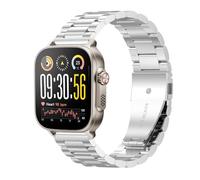 GIOPUEY Bracelet Compatible avec Realme Watch 5, Acier Inoxydable Sangle Bracelet [Résistant à l'usure] - Silver