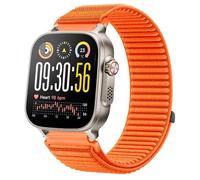 GIOPUEY Bracelet Compatible avec Realme Watch 5, Nylon Réglable Boucle Nylon Respirant Sport Loop Bracelet Extérieur Strap Band - Orange