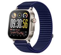 GIOPUEY Bracelet Compatible avec Realme Watch 5, Nylon Réglable Boucle Nylon Respirant Sport Loop Bracelet Extérieur Strap Band - Darkblue