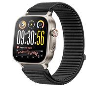 GIOPUEY Bracelet Compatible avec Realme Watch 5, Nylon Réglable Boucle Nylon Respirant Sport Loop Bracelet Extérieur Strap Band - Black