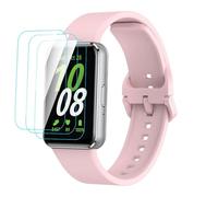 GIOPUEY Bracelet Compatible avec Samsung Galaxy Fit 3, [2 in 1] TPU Silicone Sangle Bracelet + 3 Pièces Protection Ecran [Résistant à l'usure] [Respirant] Montre Bracelet - Pink