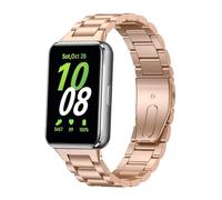 GIOPUEY Bracelet Compatible avec Samsung Galaxy Fit 3, Acier Inoxydable Sangle Bracelet [Résistant à l'usure] Montre Bracelet - Rose Gold