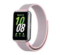 GIOPUEY Bracelet Compatible avec Samsung Galaxy Fit 3, Sangle tressée en Nylon Doux [Unisexe] - Pink
