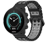 GIOPUEY Bracelet Compatible avec SUUNTO 7/SUUNTO 9/9 Baro/SUUNTO D5, Souple silicone Sangle Bracelet [Résistant à l'usure] [Respirant] - Black/Grey