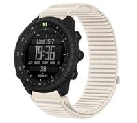 GIOPUEY Bracelet Compatible avec Suunto Core 2, Nylon Réglable Boucle Nylon Respirant Sport Loop Bracelet Extérieur Strap Band - Beige