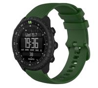 GIOPUEY Bracelet Compatible avec Suunto Core 2, Souple Silicone Sangle Bracelet [Résistant à l'usure] [Respirant] - Dark Green