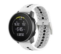 GIOPUEY Bracelet Compatible avec SUUNTO Race/Race S, Souple TPU Sangle Bracelet [Conception de Couleur d'épissage] - Black/White