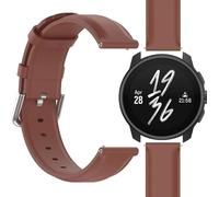 GIOPUEY Bracelet Compatible avec SUUNTO Race S 45mm, Cuir véritable Sangle Bracelet [Résistant à l'usure] [Respirant] Montre Bracelet - Brown
