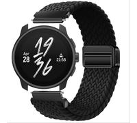 GIOPUEY Bracelet Compatible avec SUUNTO Race S 45mm, Sangle tressée en Nylon Doux [Unisexe] - Black